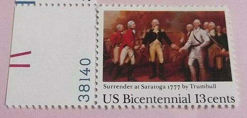 FDC #1728*SURRENDER at SARATOGA*10/7/77*13c STAMP*+ Extra Stamp with Plate Numbr - Picture 2 of 3