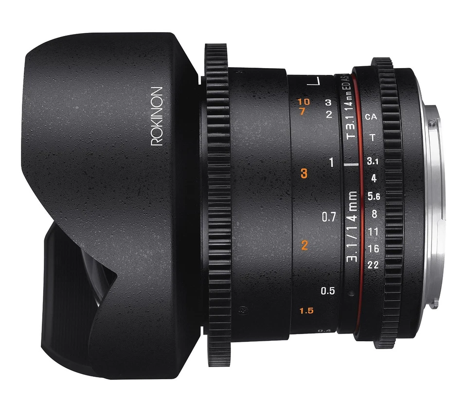 Rokinon Cine DS 14mm T3.1 ED AS IF UMC Cine Lens f/ Nikon FX & DX Mount- DS14M-N - Image 2 of 2