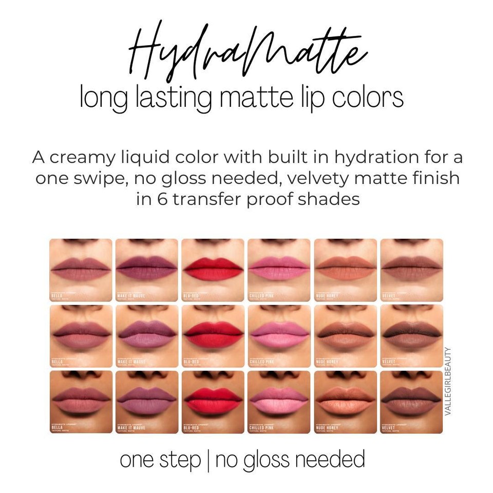 Authentic LipSense & HydraMatte full size long lasting liquid lip color