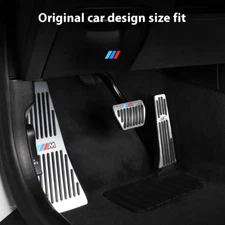 3pcs Aluminum Non-Slip Accelerator Brake Pedal For BMW M 7 Series 2009-2015