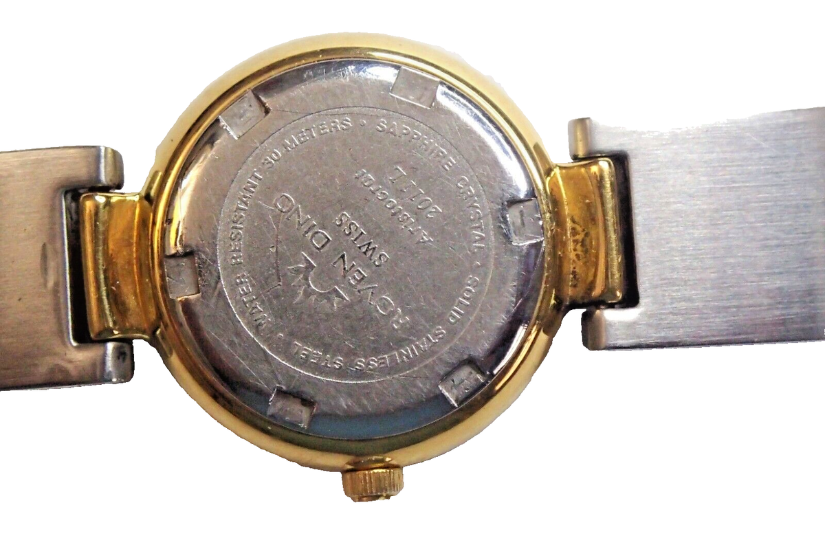 時計 Roven Dino All Silver 925 Ladies Watch Roven Dino Watch Silver/Gold Toned Sapphire Crystal NICE | eBay