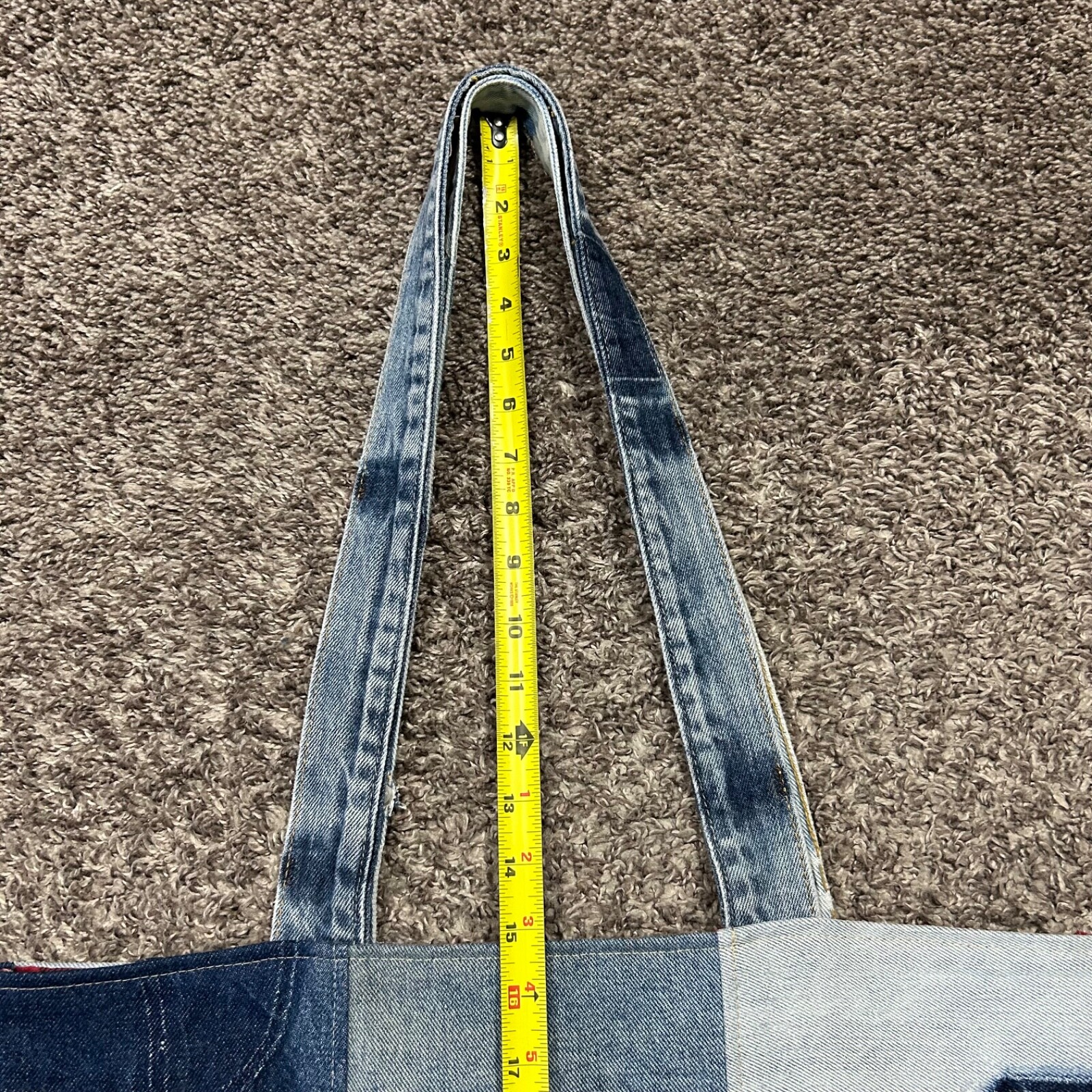 Handmade Dickies Bag Patchwork Denim Carpenter Je… - image 5