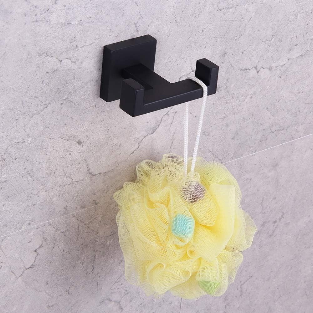 Stainless Steel Wall Hook Square Bath Towel Bar Bathroom Bathroom Wall