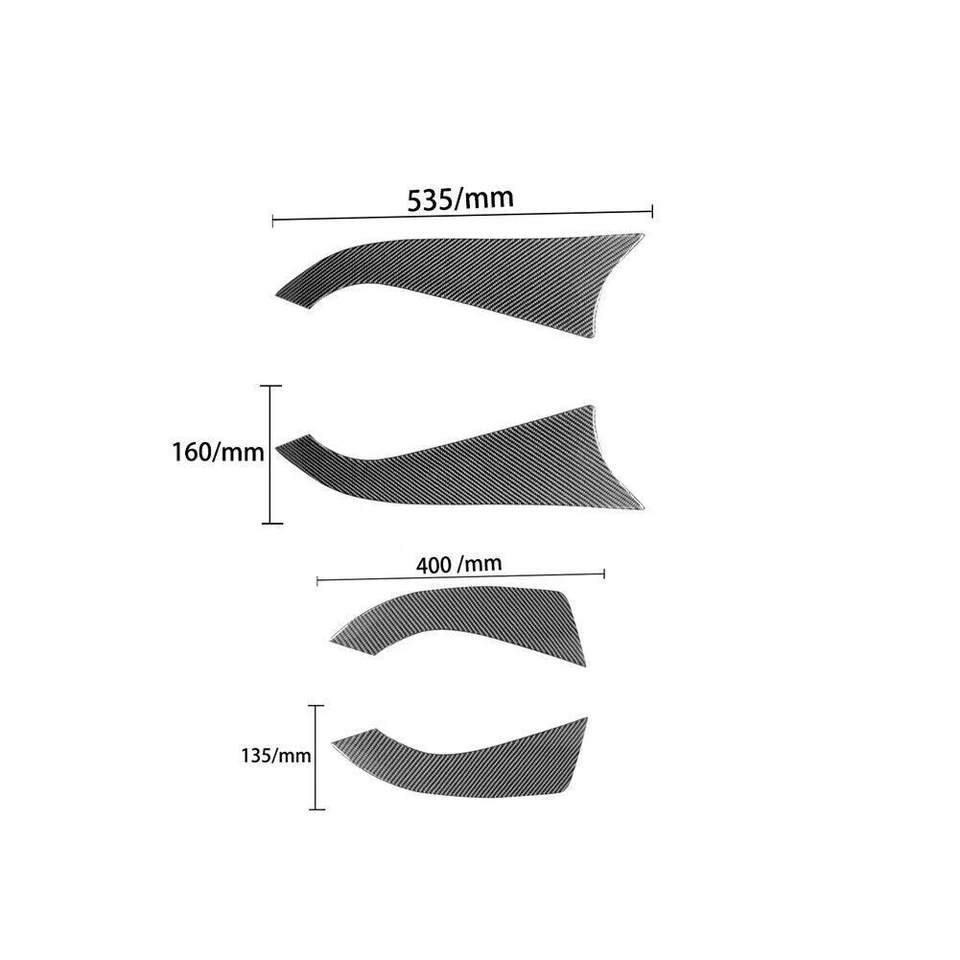 Cubierta de panel interior de puerta de auto de fibra de carbono 4* para Infiniti FX35/37/50 QX70 Foto 2 de 4
