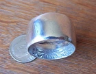 Silver Dollar Coin Ring Hand Made The Old Way 900 Silver Band sz 10