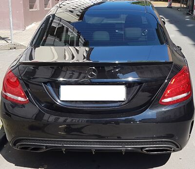 Schwarz fertig lackiert Spoiler  typ Hecklippe Passend für MERCEDES W213 E Klass