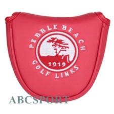 Golf Mallet Center Shaft Putter Head Cover Pebble Beach Design Magnetic Closure