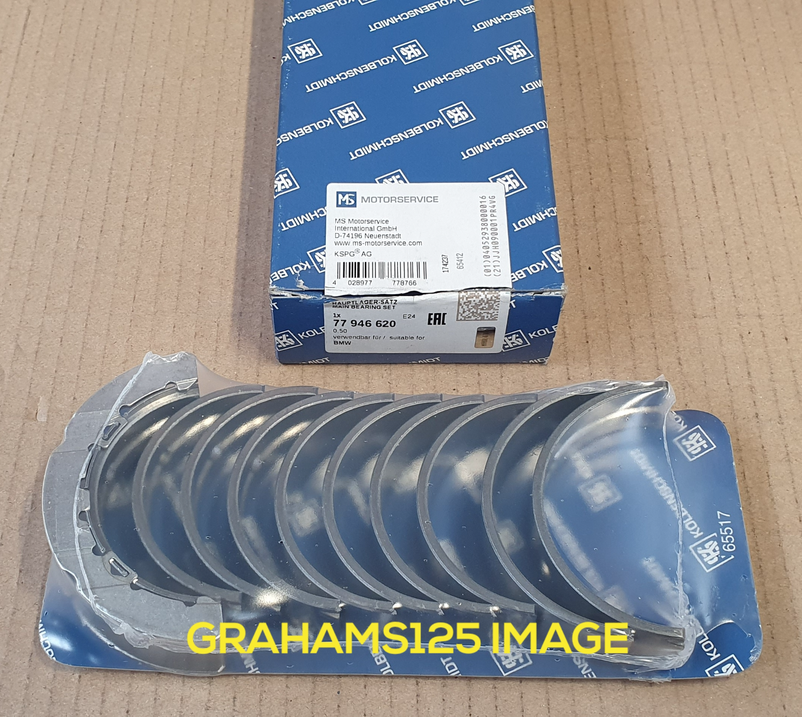 Crankshaft Bearing Set Fits BMW 1 Series Kolbenschmidt 77946620  