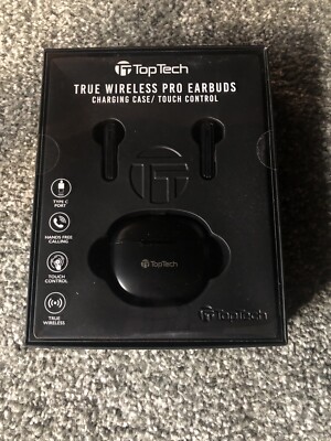 New Top Tech True Wireless Pro Earbuds With Charging Case & Touch Control 23 New