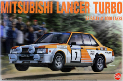 Mitsubishi Lancer Turbo '82 Rally of 1000 Lakes 1:24 Model Platz nunu PN24018