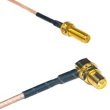 RG316 RP-SMA Female Long to RP-SMA FEMALE ANGLE RF Cable Rapid-SHIP LOT
