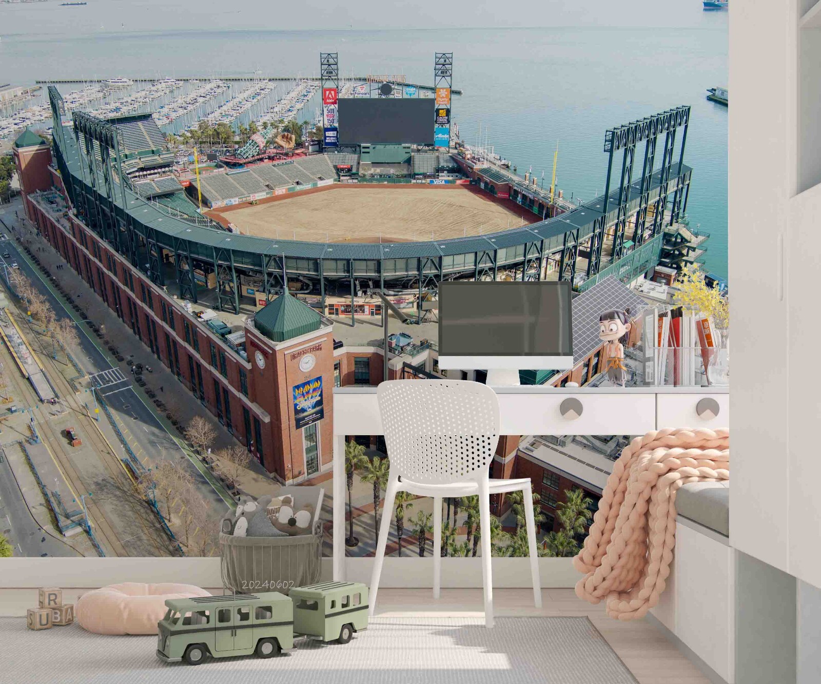 3D Oracle Park Francisco California Wall Murals Wallpaper Murals Wall Sticker
