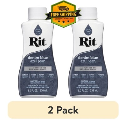 (2-pack) Rit All-Purpose Liquid Dye, Denim Blue, 8 fl oz