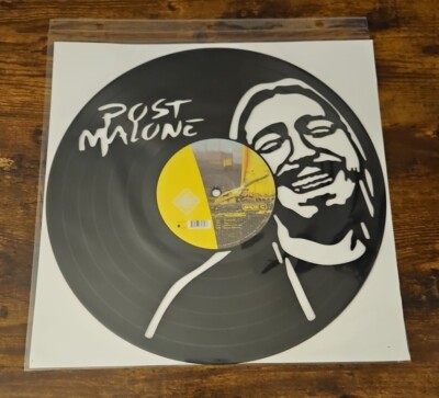 POST MALONE VINYL LASER CUT RECORD ART BEERBONGS & BENTLEYS MACHINE CUT ALBUM 