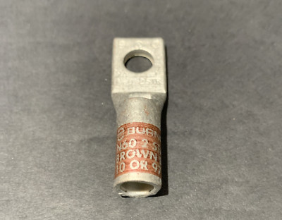 BURNDY YA2CLBOX / 518150 HYLUG #2 SHORT  5/16 COMPRESSION LUGS Box Of 25 X2 NEW
