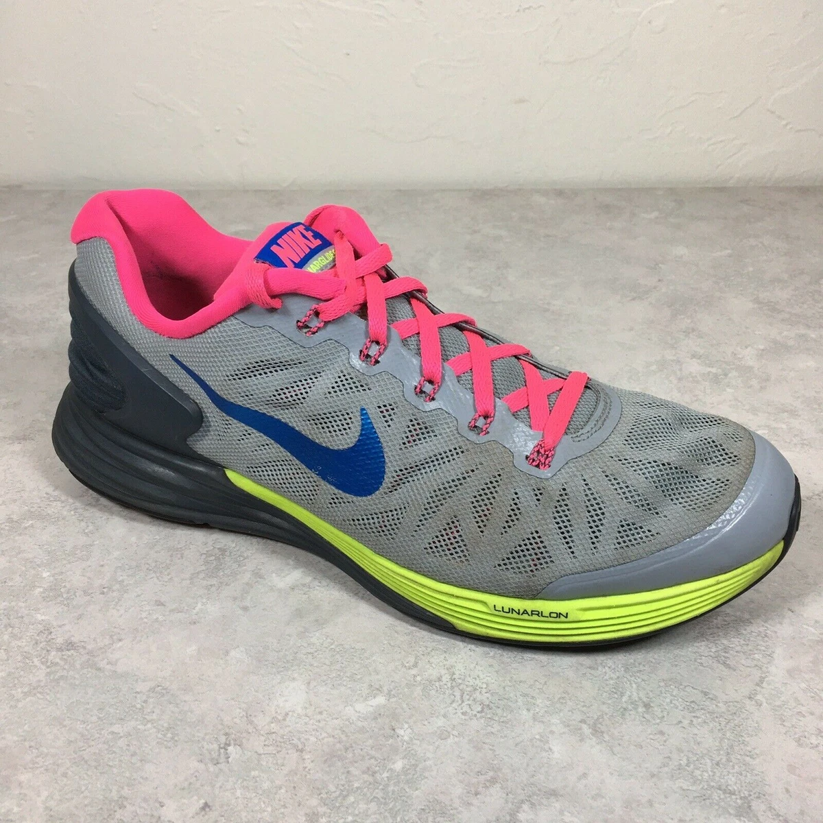 school Kardinaal nicht Nike Lunarglide 6 Girls 7Y Running Shoes Gray Volt Green Pink 654156-002 |  eBay