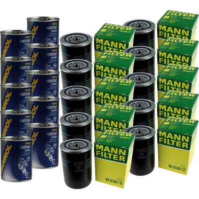 10x Original MANN Ölfilter W 936/2 + 10x SCT Motor Flush Motorspülung