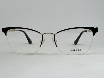 NEW PRADA VPR 65Q DHO-1O1 Brown Pale Gold Women s Eyeglasses Frames