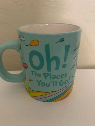 Dr. Seuss “Oh The Places You’ll Go” Coffee Ceramic Mug Tea Cup 16 Fl. Oz  - Afbeelding 1 van 4