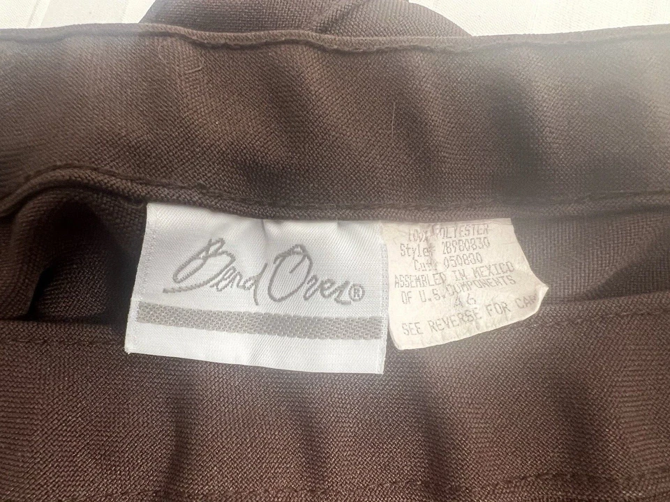 Lot of 3 Bend Over Women Size 46 Brown, Navy, Dark Brown Polyester Pants EUC VTG - Image 2 of 4