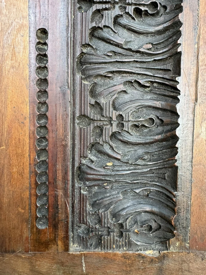 MADERA ANTIGUA DE 1800, BLOQUE, MOLDE PATRÓN, PRIMITIVO. MOLDE DE YESO FUNDIDO Foto 3 de 4