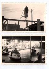 3 X Photo Fairground Bumper Cars Um 1970 Funfair Überschlagschiff Carousel