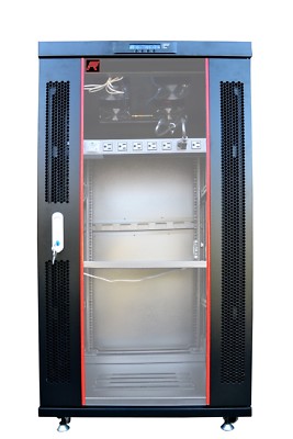 Sysracks 27U 39'' Deep 19'' IT Data Free Standing Server Rack Cabinet Enclosure 
