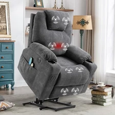 Electric Lift Recliner Chair with Heat Massage Power Lift Recliner for Elderly