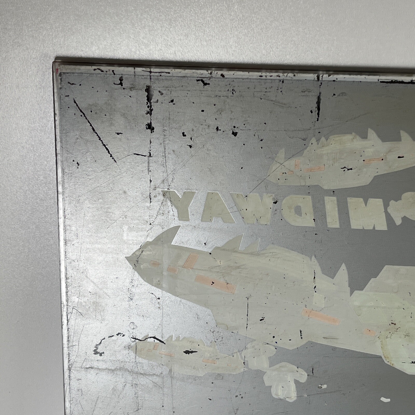 Vintage Space Invaders 1980’s Bally Midway Monitor Screen Original 25”x26”