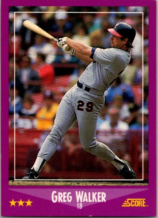 1988 Score Baseball #93b Greg Walker