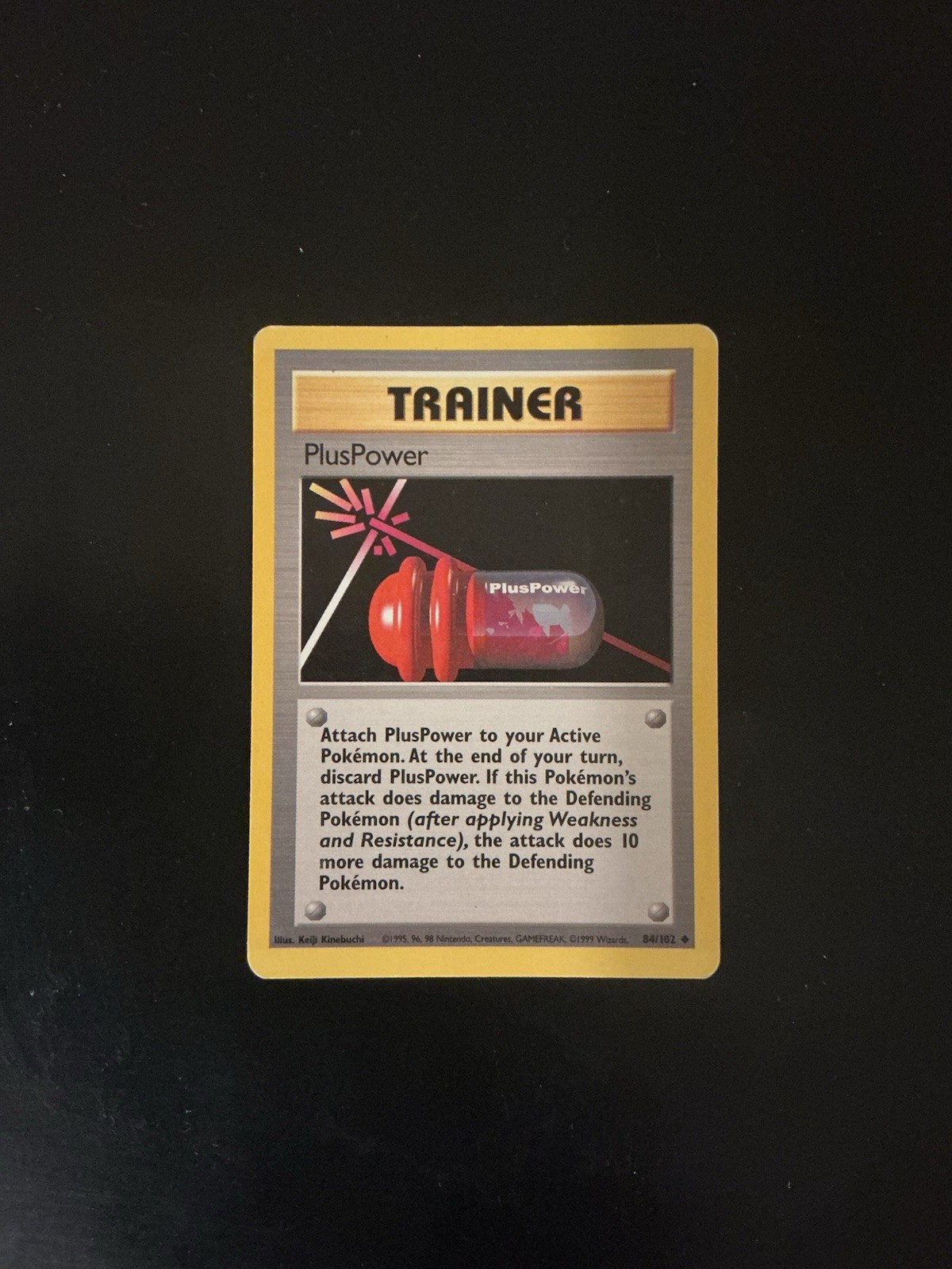 Pokemon Pluspower Trainer Card #84/102 Base Set WotC 1999