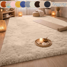 Extra Large Fluffy Rugs Anti-Slip High Pile Soft Mat Living Room Bedroom Carpet