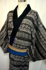 Japanese men's kimono,Pre-owned Nagajyuban only underrobe,unlined ,L56.7"..4883
