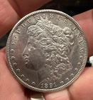 1891 CC Morgan Dollar in almost Uncirculated Condition