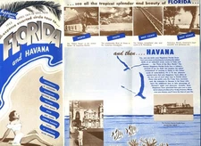 1954 Florida and Havana Cuba Escorted Circle Tour Brochure