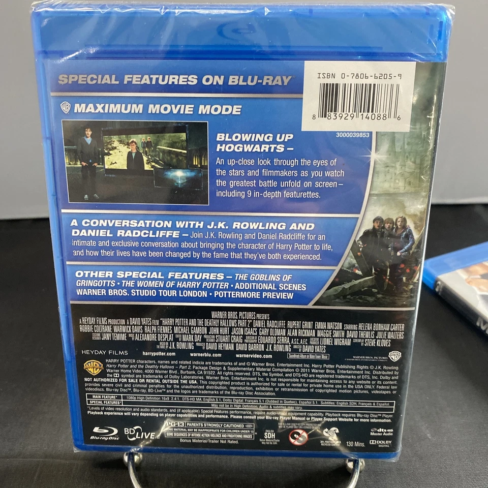 Harry Potter and The Deathly Hallows - Part 2 (Blu-ray, 2011, 2-Disc Set) NEW - Image 2 of 2