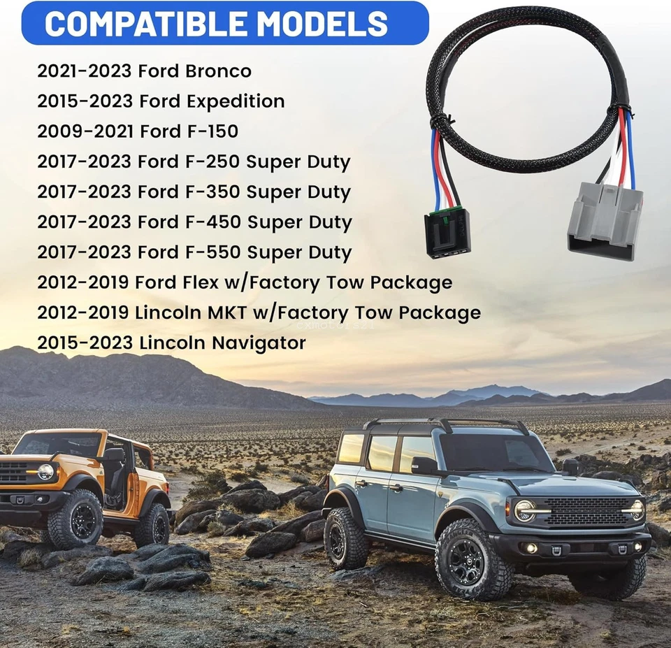 Adaptador de cableado de control de freno 3036-P para Ford Expedition 2015-23 Bronco 2021-23 Foto 4 de 4