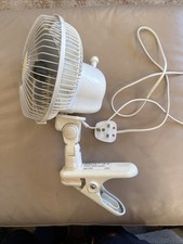 Small Clip On 6” Electric Fan From Homebase Model FTW15–D1