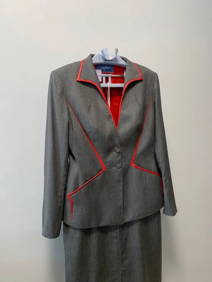 Conjunto Blazer y Falda Traje Mujer Thierry Mugler Vintage – Talla 42 (UE) Foto 3 de 4