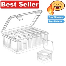 Compact Bead Organizers with Hinged Lids - Perfect for Jewelry Crafts