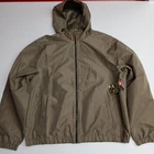 NWT Ozark Trail Windbreaker Jacket Men's L Large Taupe Falls Zip Pockets Hooded