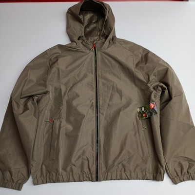 NWT Ozark Trail Windbreaker Jacket Men's L Large Taupe Falls Zip Pockets Hooded