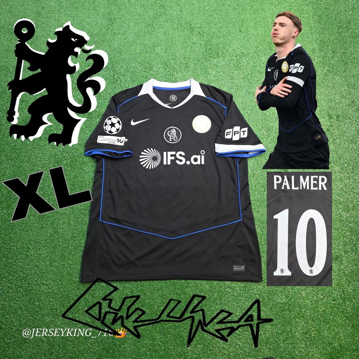 Preços baixos em Chelsea Preto International Club Camisas de