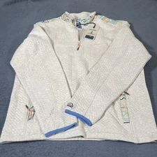Chubbies Jacket Mens Large The Sand Storm Quilted 1/4 Zip Sweater Pullover Aztec