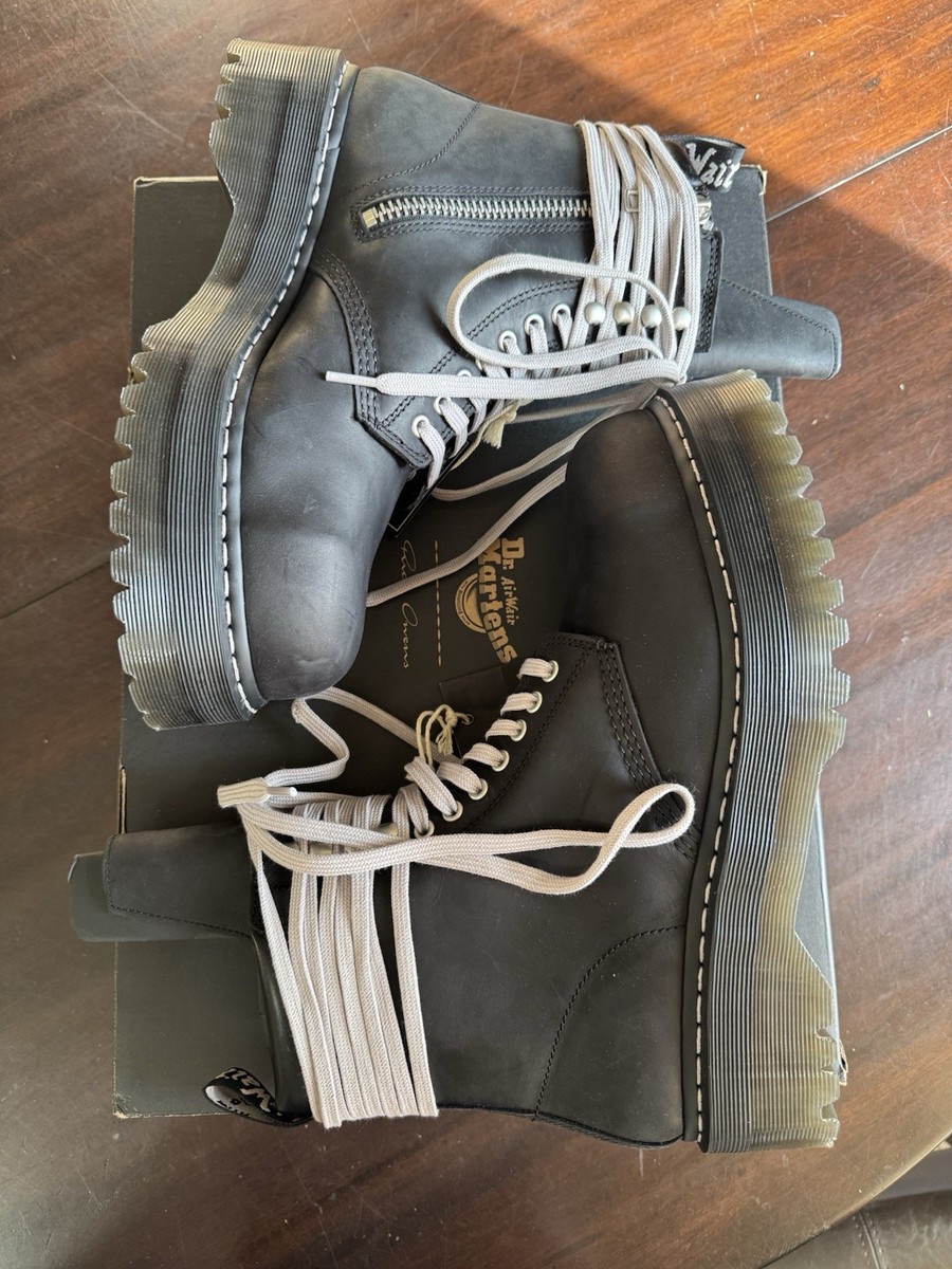 Rick Owens x Dr. Martens DRKSHDW Quad Sole Steel Toe Boot Black
