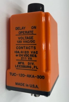 ATC Diversified Electronics TUC-120-AKA-300 Time Delay Relay 120V 10A