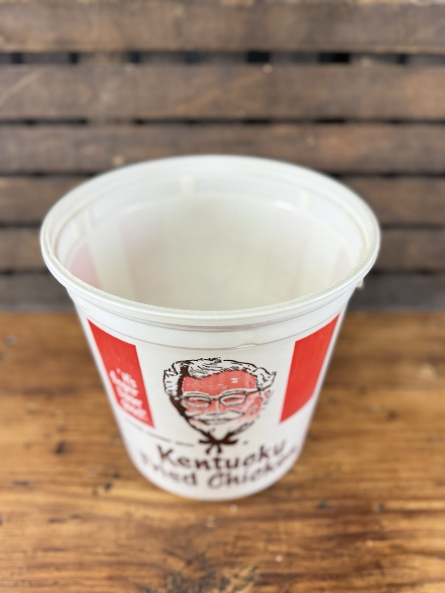 Vintage 80s-90s KFC Plastic Bucket Kentucky Fried Chicken Large No
