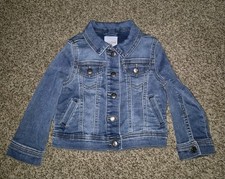 Toddler Girls Jean Jacket Cat  Jack Size 2T Demin Good Condition