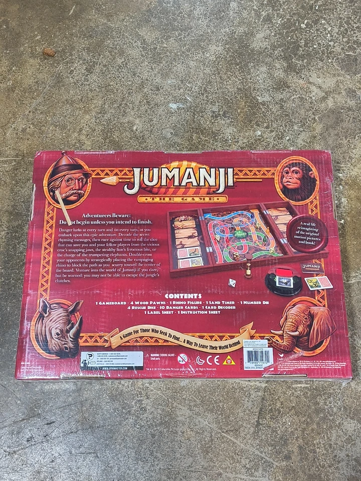 Brand New Sealed JUMANJI Board Game In Real Wood Wooden Box - Image 2 of 2