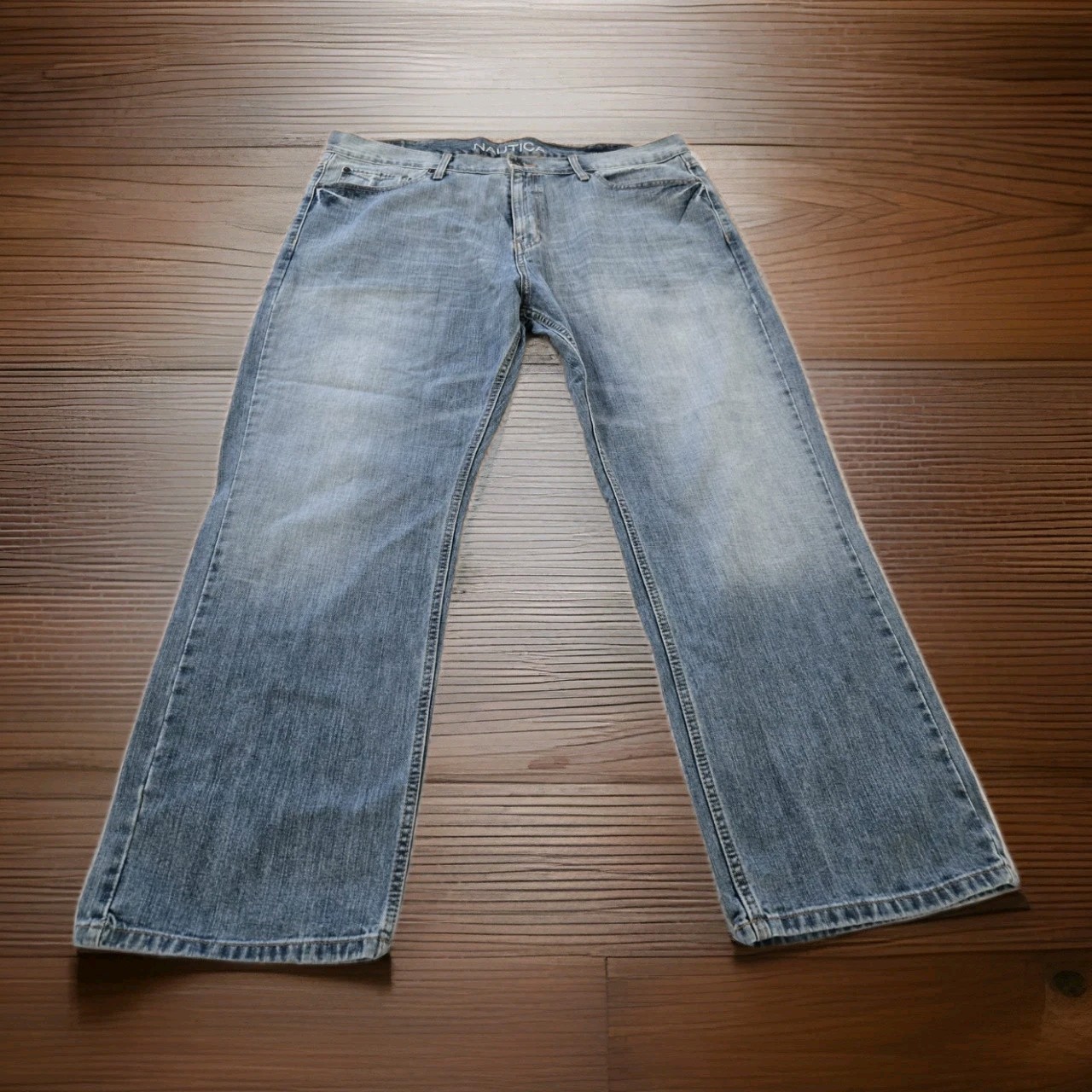 Nautica Jeans Mens 40x30 Relaxed Fit Blue Denim Lot 2 Cotton Classic Identical image 2